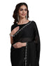 Vasthrlay Chiffon Scalloped Coffee Saree