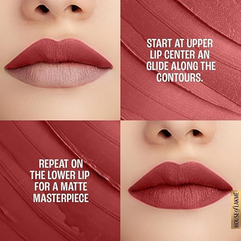Lakme 9TO5 Primer + Matte Lip Color MP8 Rosy Sunday