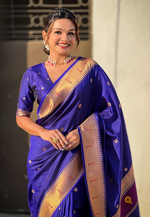Vasthrlay Kanjivaram Paithani Unstitched Mahendi Ethnic Wear