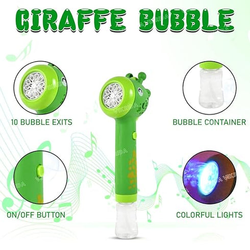 Giraffe Bubble Stick With Led Lights