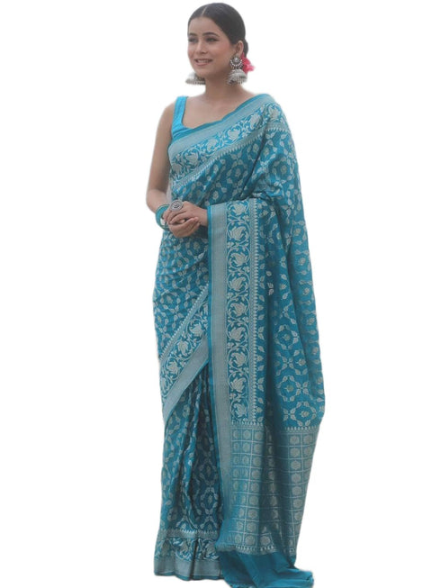 Vasthrlay Banarasi Unstitched Saree
