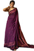 Vasthrlay Kanjivaram Cotton Lavender Ethnic Wear