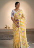 Vasthrlay Checks Floral Tassel Lightweight