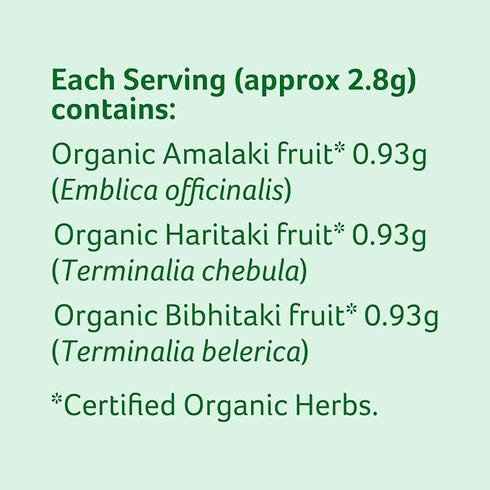 Organic India Triphala Powder box Powder