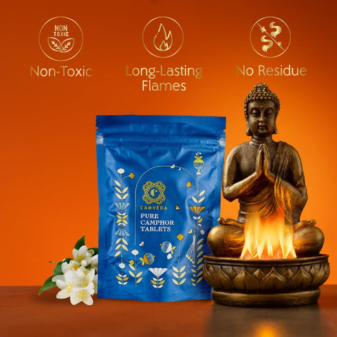 Camveda Pure Camphor Tablets 500G (Pouch)