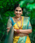 Vasthrlay Yellow Kanjivaram Saree
