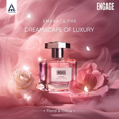 Engage Femme Eau De Parfum Citrus and Floral Skin Friendly and Long Lasting