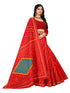 Vasthrlay Bandhani Swarovski Traditional Red Saree