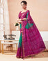 Vasthrlay Bandhani Printed Chiffon Orange Saree