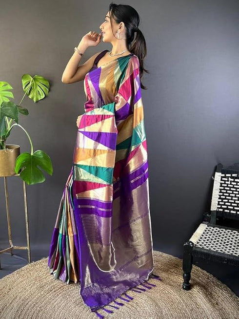 Vasthrlay Kanjivaram Unstitched Blouse Ethnic Wear