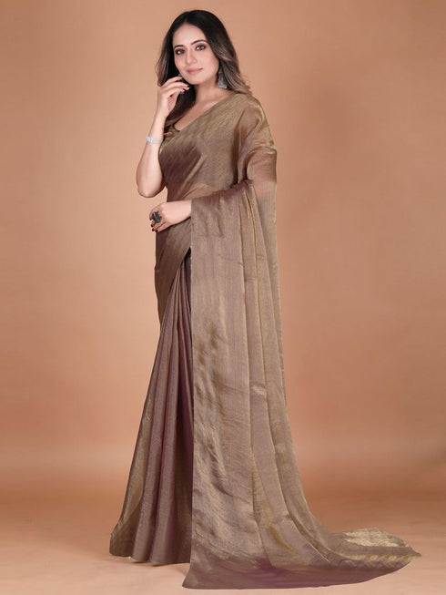Vasthrlay Lavender Unstitched Saree
