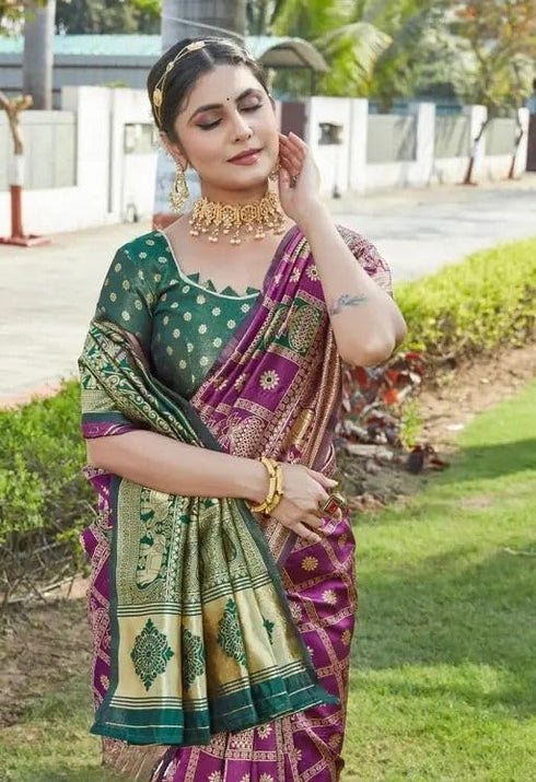 Vasthrlay Lavender Kanjivaram Saree