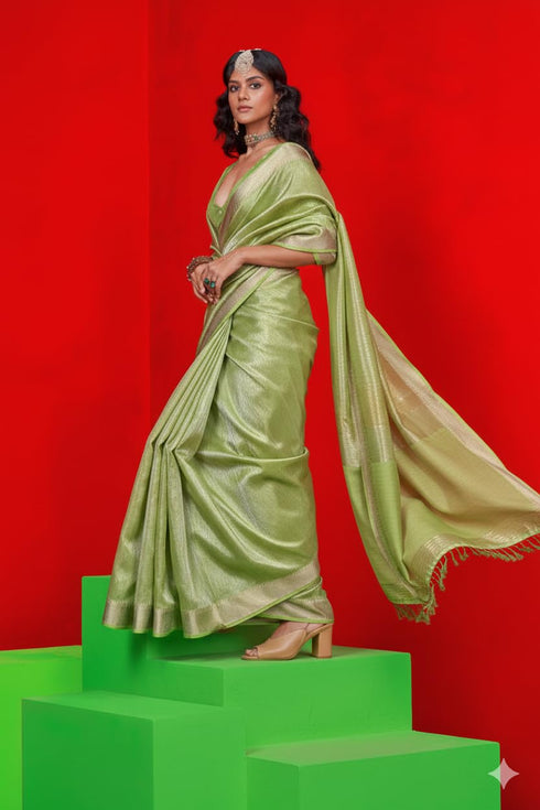 Vasthrlay Banarasi Unstitched Saree