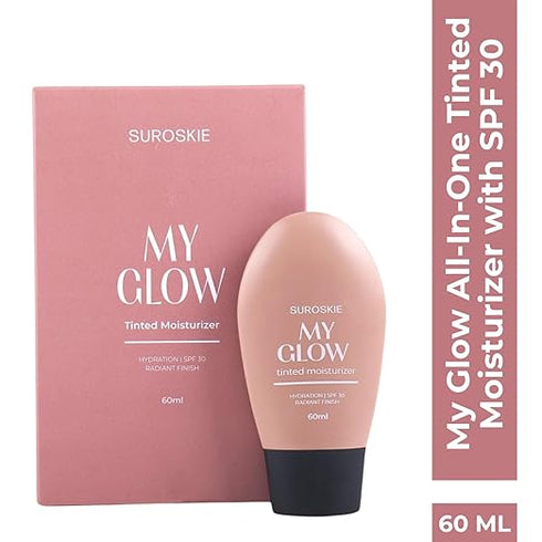 Suroskie My Glow All-In-One Tinted Sunscreen Spf 30 Moisturizer 60 Ml Light Shade