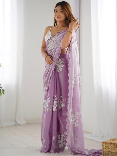 Vasthrlay Handcrafted Embroidered Contrast Rt Ethnic Wear