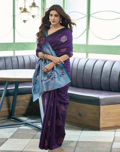 Vasthrlay Banarasi Unstitched Saree