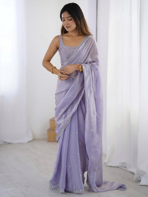 Vasthrlay Metallic Unstitched Designer Rt Ethnic Wear