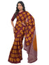 Vasthrlay Printed Tassels Unstitched Khaki Saree