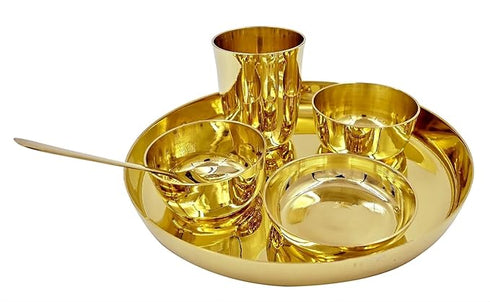 Pure Lead Free Brass Dinner Set 6