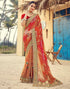 Vasthrlay Bandhani Embroidery Unstitched Red Saree