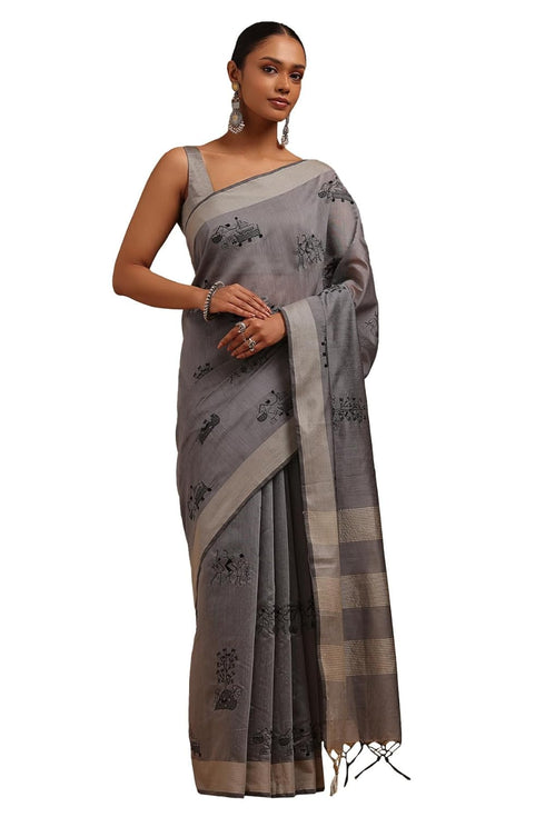 Vasthrlay Chanderi Warli Thread