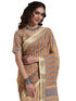 Vasthrlay Weaving Printed Beige Saree