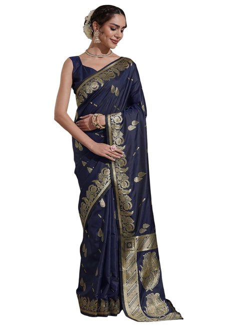 Vasthrlay Womens Weaving Unstitched Maroon Saree