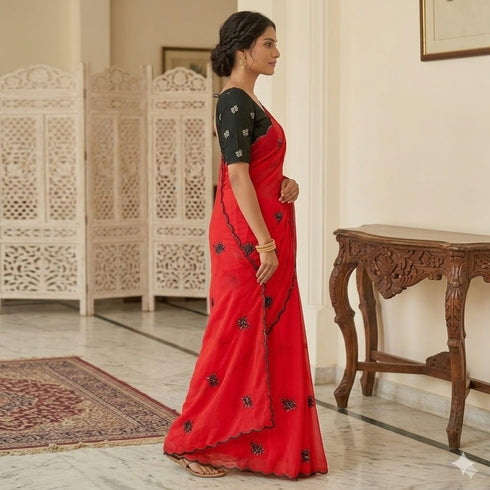 Vasthrlay Georgette Embroidery Lightweight Unstitched