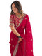 Vasthrlay Sequins Embroidery Green Saree