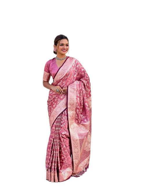 Vasthrlay Banarasi Unstitched Saree
