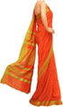Vasthrlay Handloom Bhagalpuri Blouse Orange