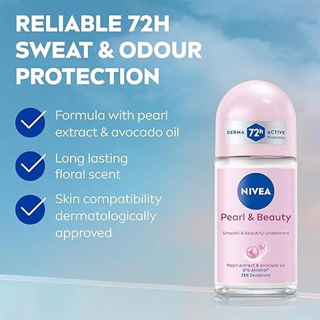 Nivea Deodorant Roll On Pearl & Beauty