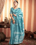Vasthrlay Womens Kanjivaram Unstitched Dusty Pink Saree
