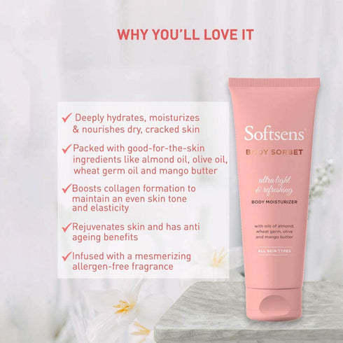 Softsens Moisturizing Body Sorbet Luxurious Body Moisturizer & Hand Cream
