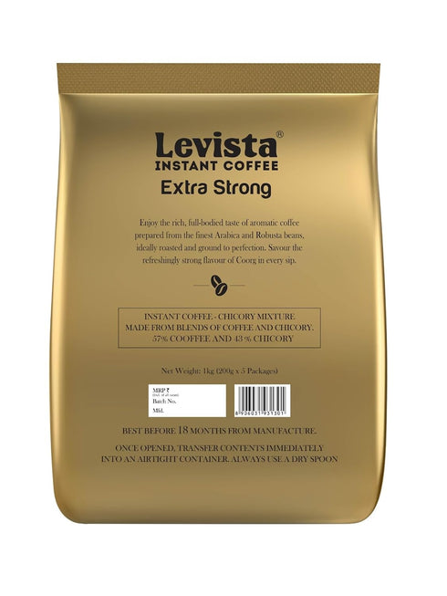 Levista Extra Strong Instant Coffee Pouch 1kg