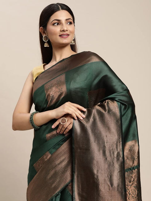 Vasthrlay Banarasi Traditional Unstitched Saree