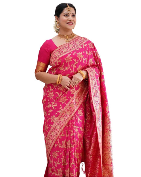 Vasthrlay Banarasi Traditional Unstitched Saree