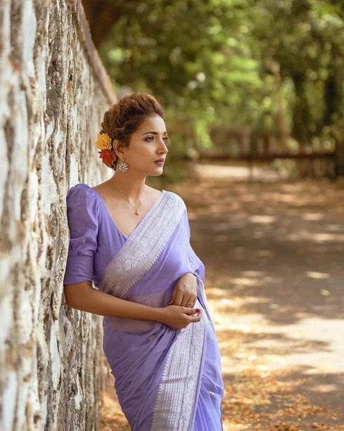 Vasthrlay Banarasi Unstitched Saree