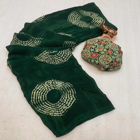 Vasthrlay Printed Ajrakh Floral