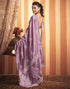 Vasthrlay Womens Kanjivaram Unstitched Dusty Pink Saree