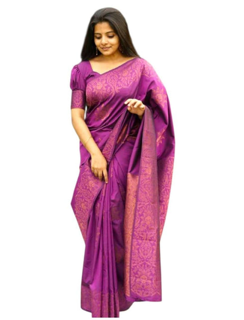 Vasthrlay Jacquard Traditional Unstitched Saree