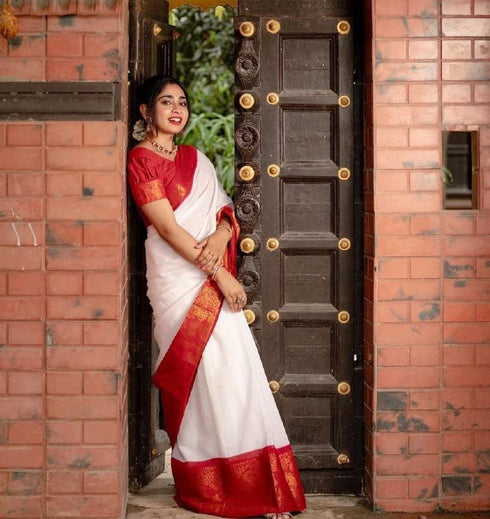Vasthrlay White Saree