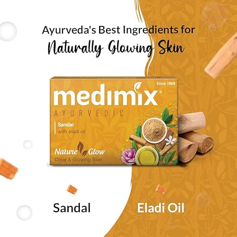 Medimix Ayurvedic Sandal Bathing Soap Bar With Eladi Oil 125Gm