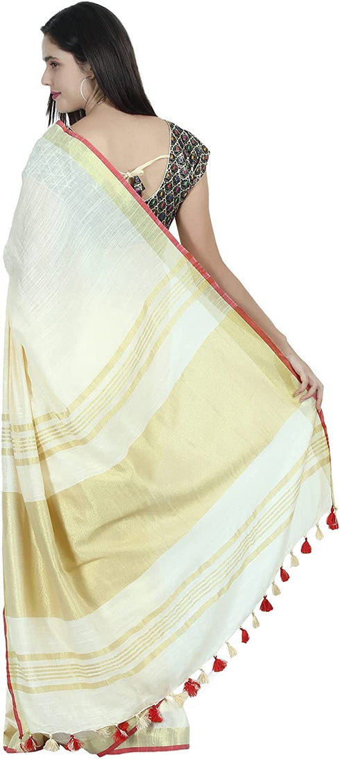 Vasthrlay Handloom Summer Contrast Vibrant Green