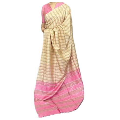Vasthrlay Yellow Bhagalpuri Saree
