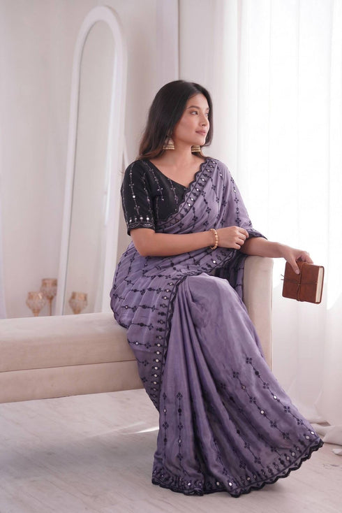 Vasthrlay Embroidery Unstitched Saree