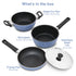 Hawkins Quik Nonstick Induction 4 Piece Cookware Set of Deep Kadhai