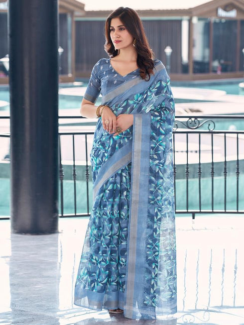Vasthrlay Printed Unstitched 3592s1244n Navy