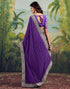 Vasthrlay Georgette Embroidery Unstitched Green Saree