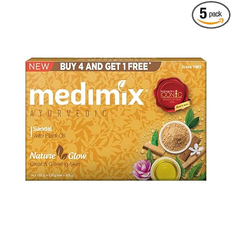 Medimix Ayurvedic Sandal Bathing Soap Bar With Eladi Oil 125Gm